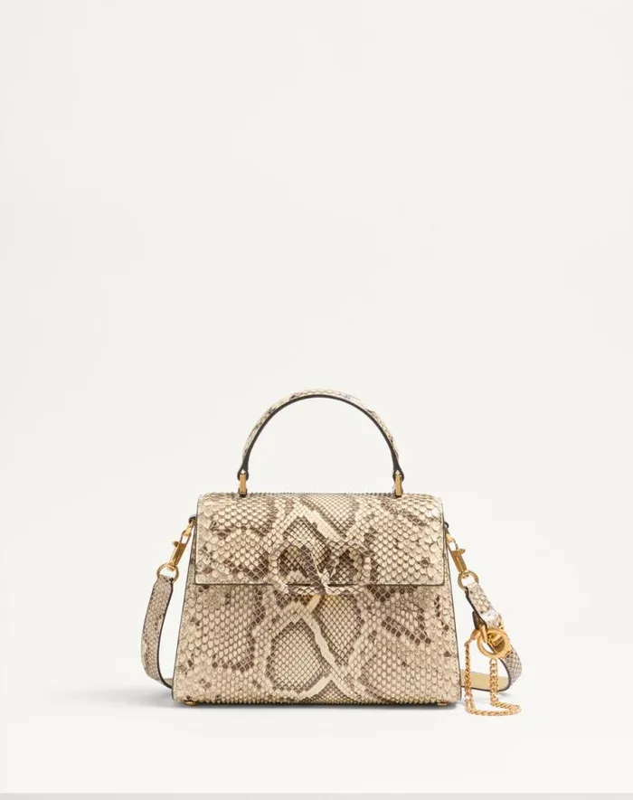 Valentino Top Handle Bags Woman Valentino Garavani Vsling Small Python Handbag For Woman In Ivory Ivory Valentino Top Handle Bags Woman Valentino Garavani Vsling Small Python Handbag For Woman In Ivory Ivory