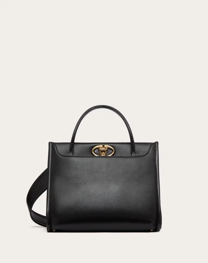Valentino Top Handle Bags Woman Vlogo Locker Small Calfskin Handbag For Woman In Almond Almond Valentino Top Handle Bags Woman Vlogo Locker Small Calfskin Handbag For Woman In Almond Almond