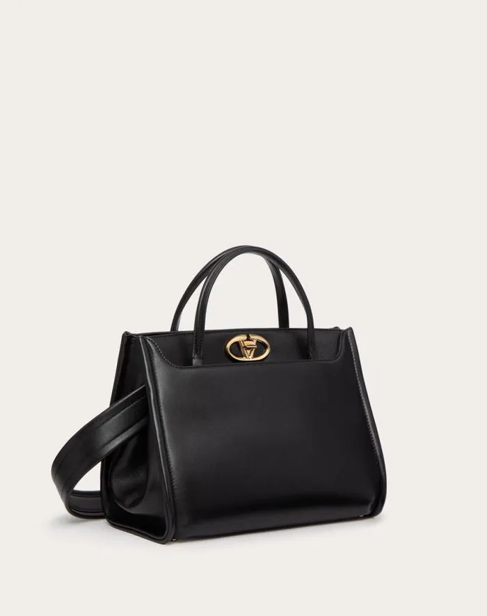 Valentino Top Handle Bags Woman Vlogo Locker Small Calfskin Handbag For Woman In Almond Almond Valentino Top Handle Bags Woman Vlogo Locker Small Calfskin Handbag For Woman In Almond Almond