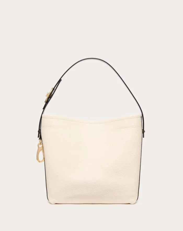 Valentino Totes Woman Valentino Garavani Locker Shopping Bag In Nappa For Woman In Ivory Ivory Valentino Totes Woman Valentino Garavani Locker Shopping Bag In Nappa For Woman In Ivory Ivory