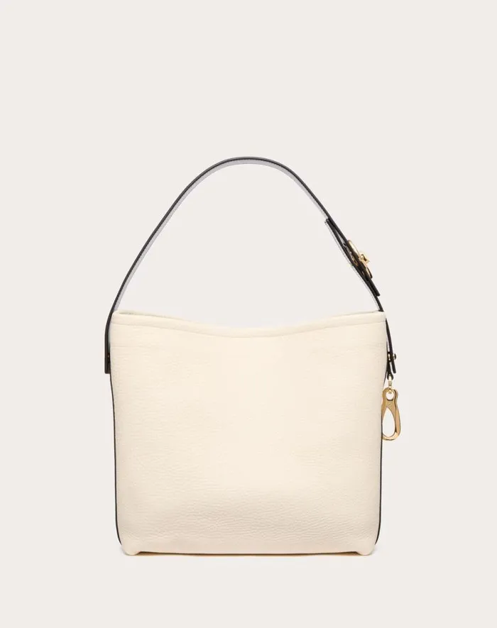 Valentino Totes Woman Valentino Garavani Locker Shopping Bag In Nappa For Woman In Ivory Ivory Valentino Totes Woman Valentino Garavani Locker Shopping Bag In Nappa For Woman In Ivory Ivory