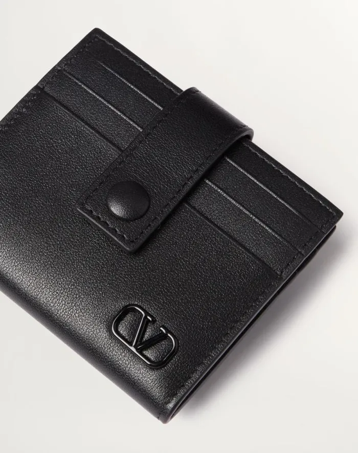 Valentino Wallets And Small Leather Goods Man Mini Vlogo Signature Calfskin Cardholder For Man In Black Black Valentino Wallets And Small Leather Goods Man Mini Vlogo Signature Calfskin Cardholder For Man In Black Black