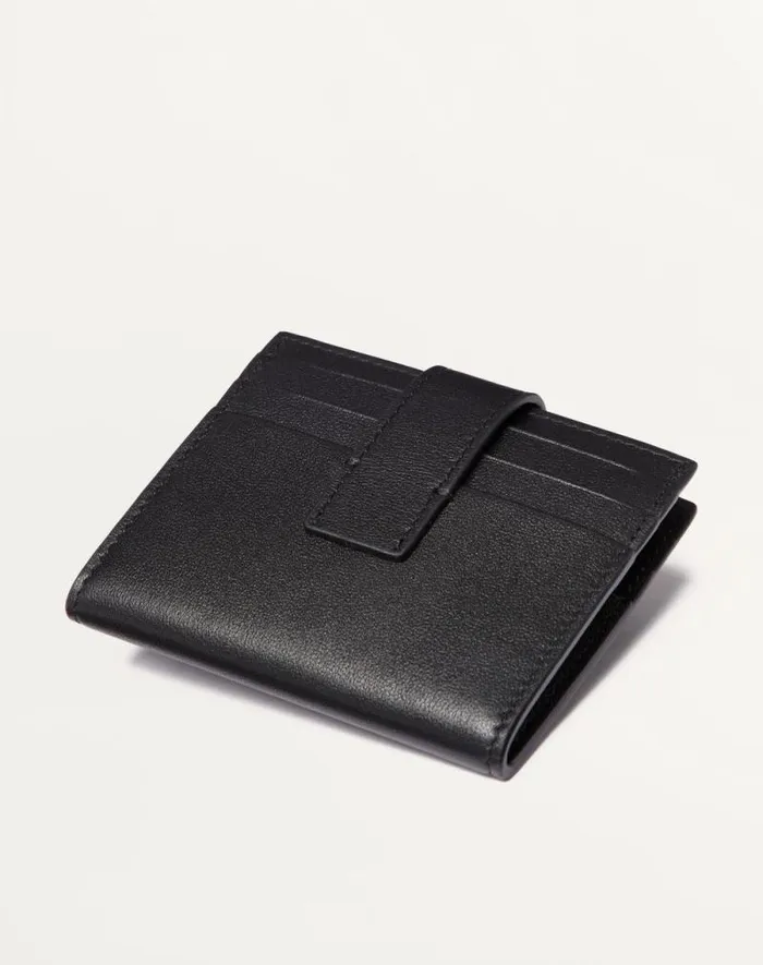 Valentino Wallets And Small Leather Goods Man Mini Vlogo Signature Calfskin Cardholder For Man In Black Black Valentino Wallets And Small Leather Goods Man Mini Vlogo Signature Calfskin Cardholder For Man In Black Black