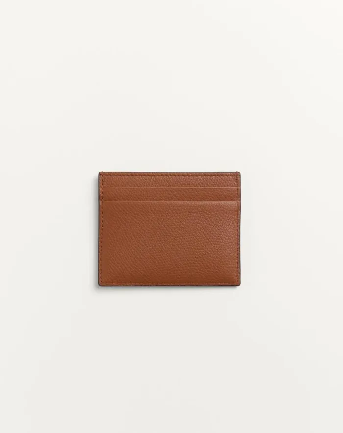 Valentino Wallets And Small Leather Goods Man Vlogo Signature Grainy Calfskin Card Holder For Man In Saddle Brown Saddle Brown Valentino Wallets And Small Leather Goods Man Vlogo Signature Grainy Calfskin Card Holder For Man In Saddle Brown Saddle Brown