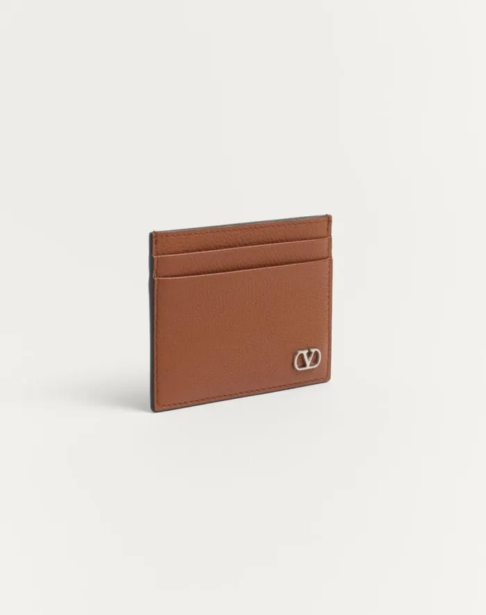 Valentino Wallets And Small Leather Goods Man Vlogo Signature Grainy Calfskin Card Holder For Man In Saddle Brown Saddle Brown Valentino Wallets And Small Leather Goods Man Vlogo Signature Grainy Calfskin Card Holder For Man In Saddle Brown Saddle Brown