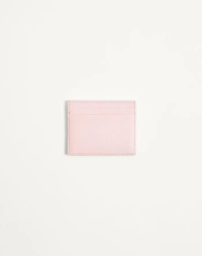 Valentino Wallets And Small Leather Goods Woman Vlogo Signature Grainy Calfskin Card Holder For Woman In Black Black