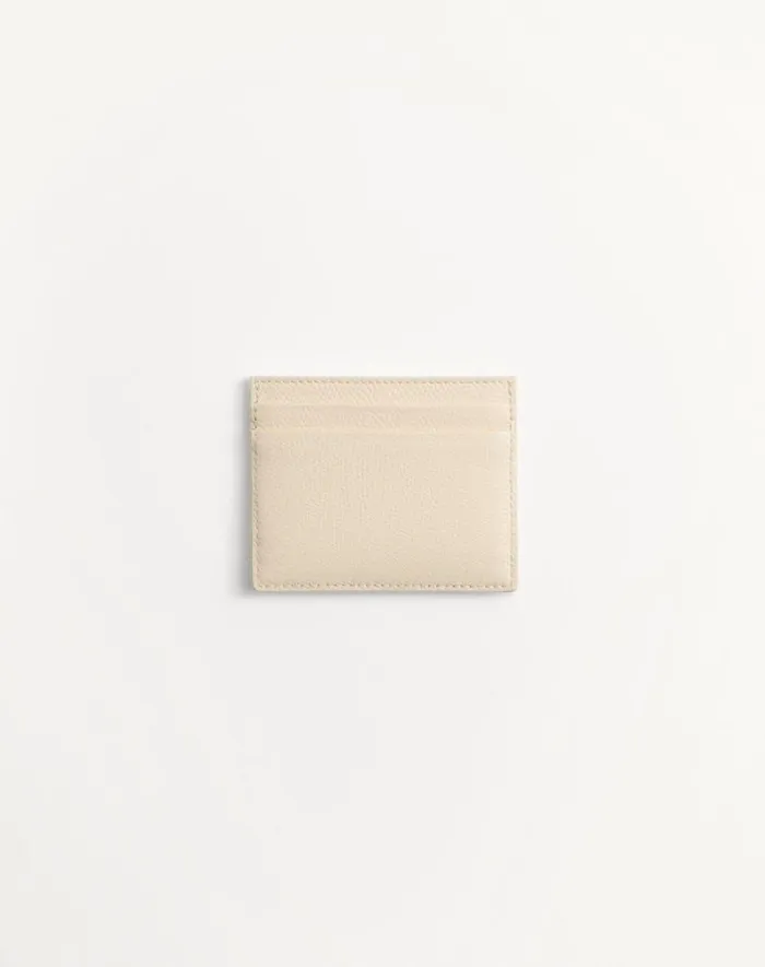 Valentino Wallets And Small Leather Goods Woman Vlogo Signature Grainy Calfskin Card Holder For Woman In Black Black