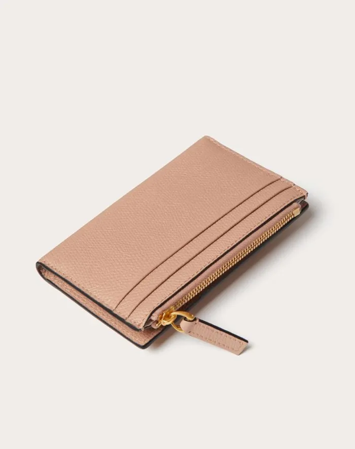 Valentino Wallets And Small Leather Goods Woman Vlogo Signature Grainy Calfskin Cardholder Wth Zipper For Woman In Rose Cannelle Rose Cannelle Valentino Wallets And Small Leather Goods Woman Vlogo Signature Grainy Calfskin Cardholder Wth Zipper For Woman In Rose Cannelle Rose Cannelle