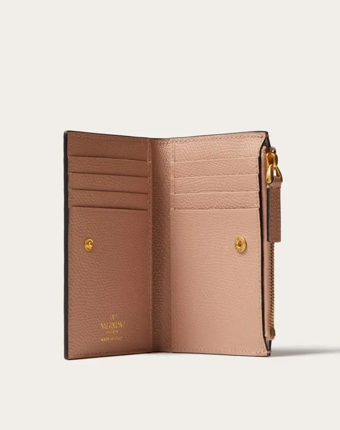 Valentino Wallets And Small Leather Goods Woman Vlogo Signature Grainy Calfskin Cardholder Wth Zipper For Woman In Rose Cannelle Rose Cannelle Valentino Wallets And Small Leather Goods Woman Vlogo Signature Grainy Calfskin Cardholder Wth Zipper For Woman In Rose Cannelle Rose Cannelle