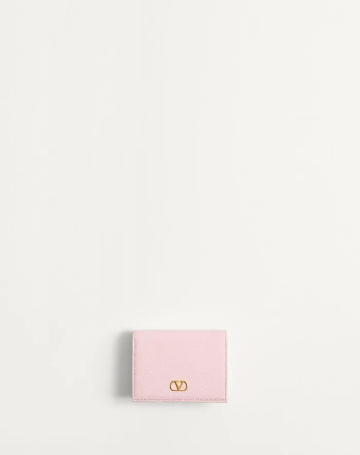 Valentino Wallets And Small Leather Goods Woman Vlogo Signature Grainy Calfskin Wallet For Woman In Rose Quartz Rose Quartz Valentino Wallets And Small Leather Goods Woman Vlogo Signature Grainy Calfskin Wallet For Woman In Rose Quartz Rose Quartz