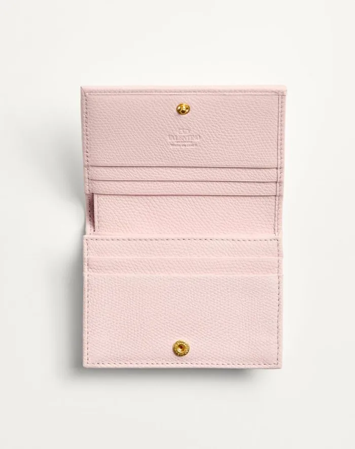 Valentino Wallets And Small Leather Goods Woman Vlogo Signature Grainy Calfskin Wallet For Woman In Rose Quartz Rose Quartz Valentino Wallets And Small Leather Goods Woman Vlogo Signature Grainy Calfskin Wallet For Woman In Rose Quartz Rose Quartz
