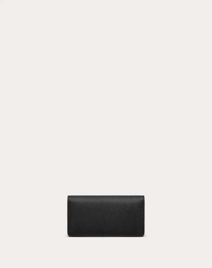 Valentino Wallets And Small Leather Goods Woman Vlogo Signature Grainy Calfskin Wallet With Chain For Woman In Porcelain Blue Porcelain Blue Valentino Wallets And Small Leather Goods Woman Vlogo Signature Grainy Calfskin Wallet With Chain For Woman In Porcelain Blue Porcelain Blue