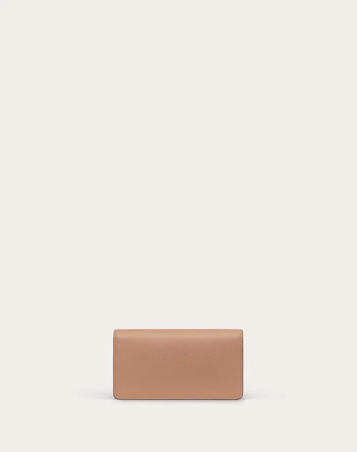 Valentino Wallets And Small Leather Goods Woman Vlogo Signature Grainy Calfskin Wallet With Chain For Woman In Porcelain Blue Porcelain Blue Valentino Wallets And Small Leather Goods Woman Vlogo Signature Grainy Calfskin Wallet With Chain For Woman In Porcelain Blue Porcelain Blue