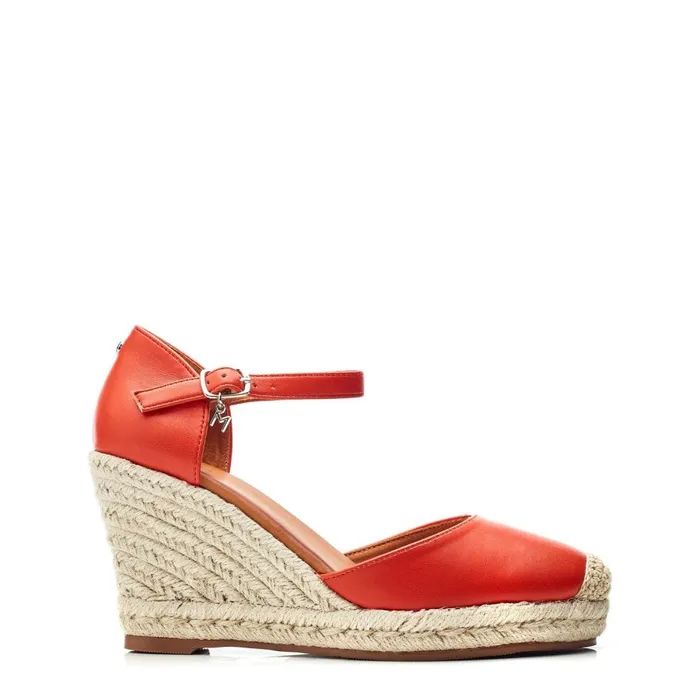 Wedge Sandals Women Moda In Pelle Gael Orange Synthetic