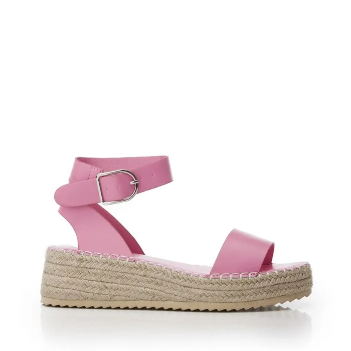 Wedge Sandals Women Moda In Pelle Nasha Pink Porvair