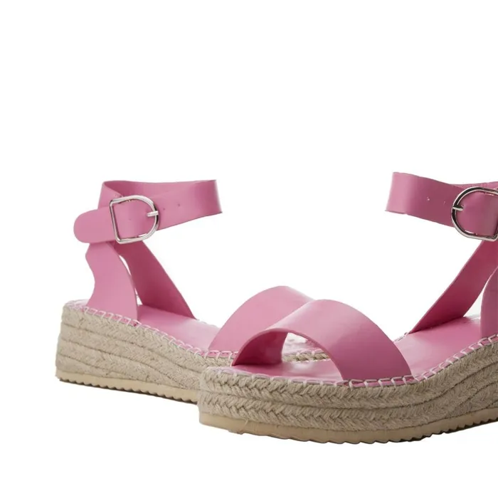 Wedge Sandals Women Moda In Pelle Nasha Pink Porvair