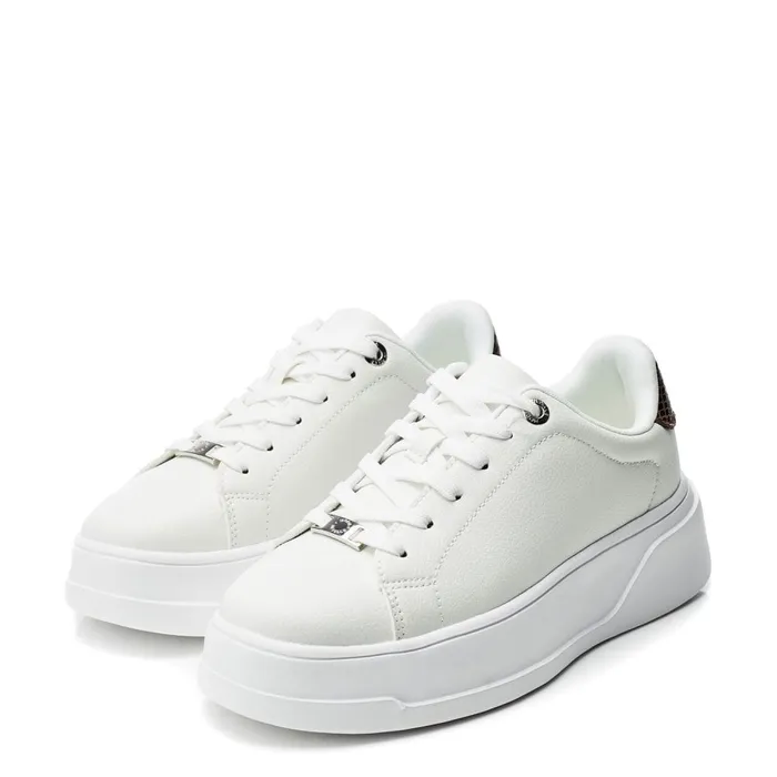 Wedge Trainers Women Moda In Pelle Adleena White Porvair