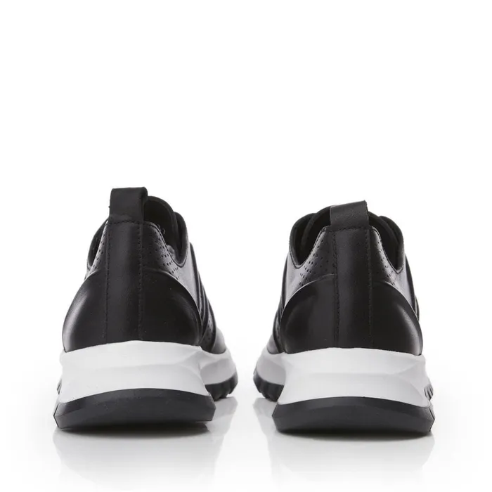Wedge Trainers Women Moda In Pelle Shoon Sh Indigo Black Leather Wedge Trainers Women Moda In Pelle Shoon Sh Indigo Black Leather