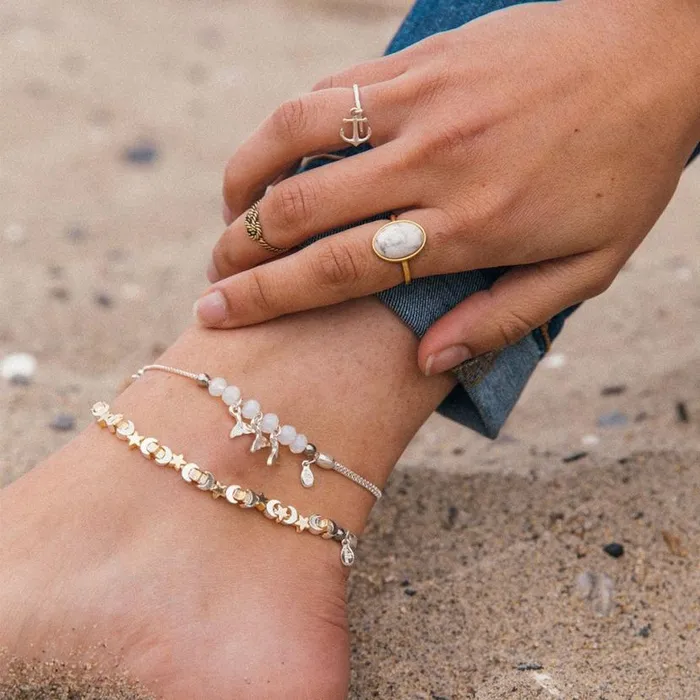 Whale Tail Charm Anklet Silver Women Alex And Ani Anklets