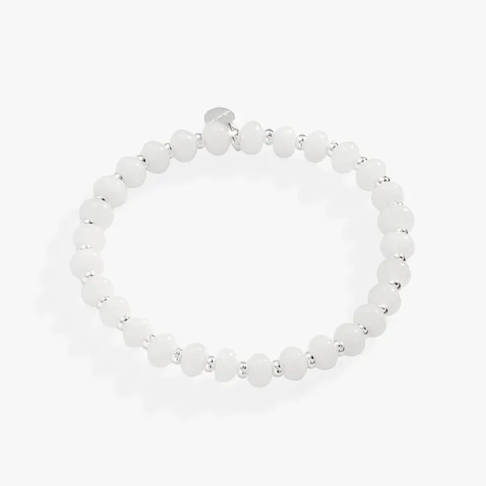 White Jade Stretch Bracelet Silver Women Alex And Ani Luck