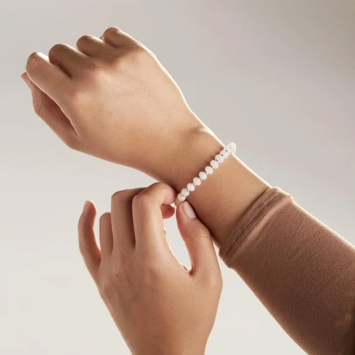 White Jade Stretch Bracelet Silver Women Alex And Ani Luck White Jade Stretch Bracelet Silver Women Alex And Ani Luck