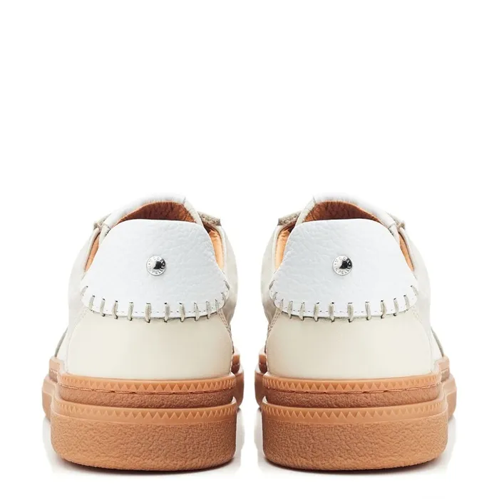 White Trainers Women Moda In Pelle Anilla Off White Leather