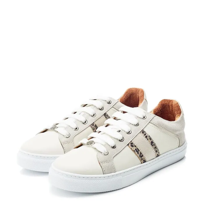 White Trainers Women Moda In Pelle Arzal Off White Leather