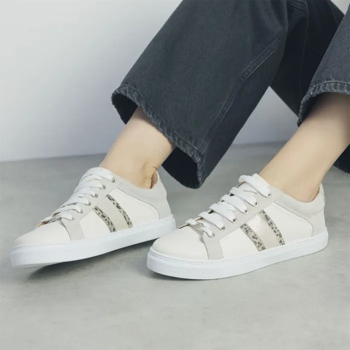 White Trainers Women Moda In Pelle Arzal Off White Leather