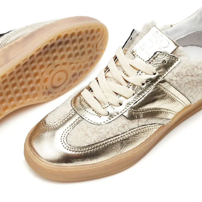 White Trainers Women Moda In Pelle Bennet Off White Textile