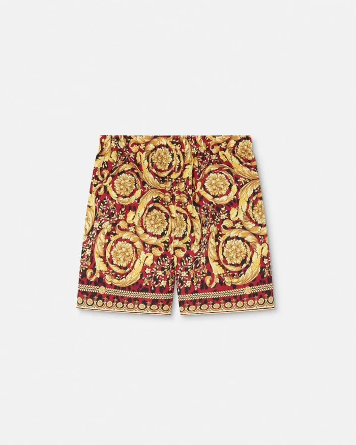 Wild Barocco Boardshorts Printred Men Versace Swimwear