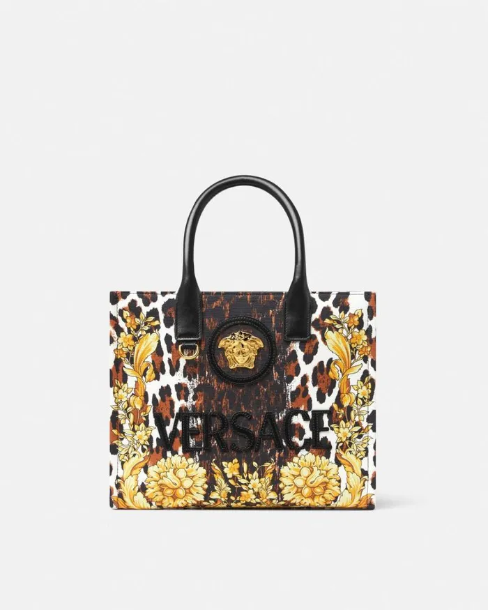 Wild Barocco Canvas Small Tote Bag Print Women Versace Totes