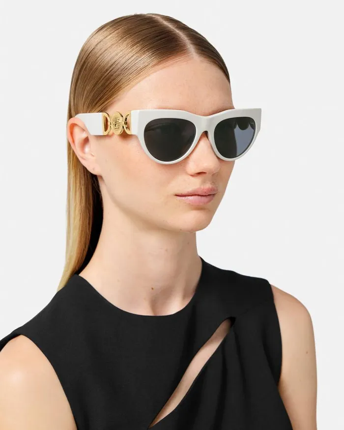 Winged Medusa Sunglasses Havana Women Versace Sunglasses