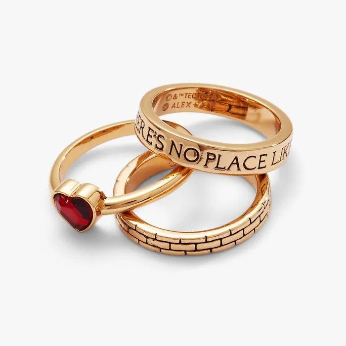 Wizard Of Oz 034There039s No Place Like Home034 Ring Set Gold Women Alex And Ani Rings Wizard Of Oz 034There039s No Place Like Home034 Ring Set Gold Women Alex And Ani Rings
