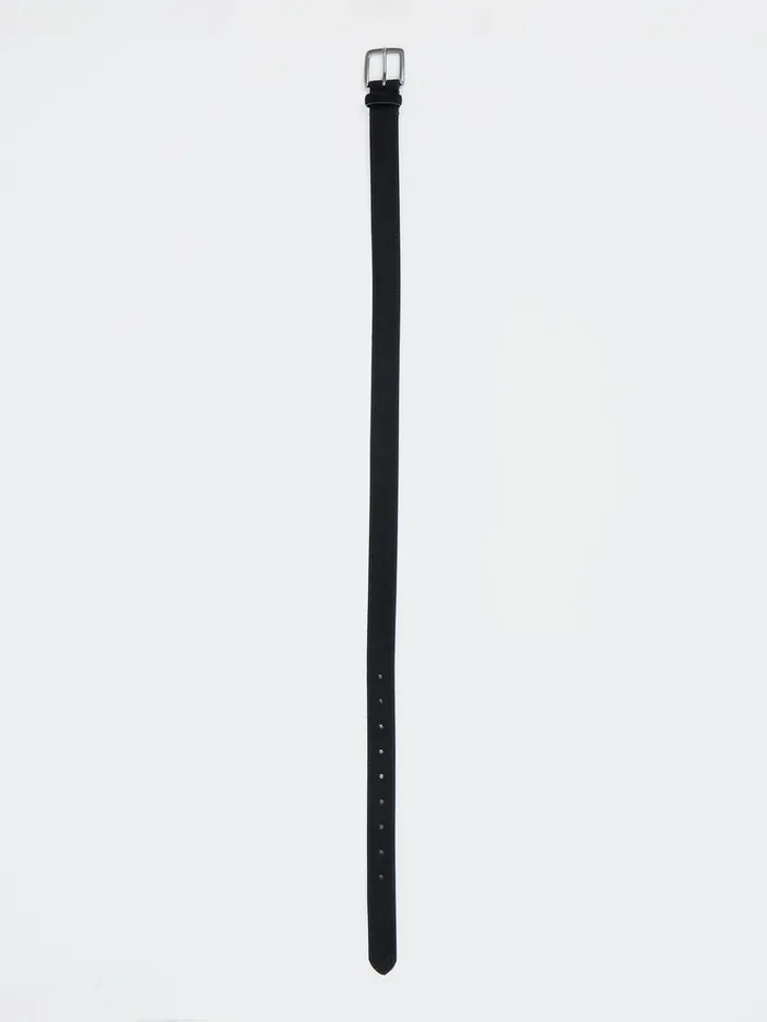 Woman Belts French Connection Suede Belt Blackgunmetal
