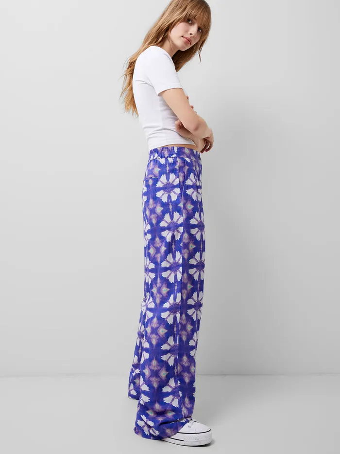 Woman CoOrds French Connection Dory Birdie Linen Trousers Royal Blue Woman CoOrds French Connection Dory Birdie Linen Trousers Royal Blue