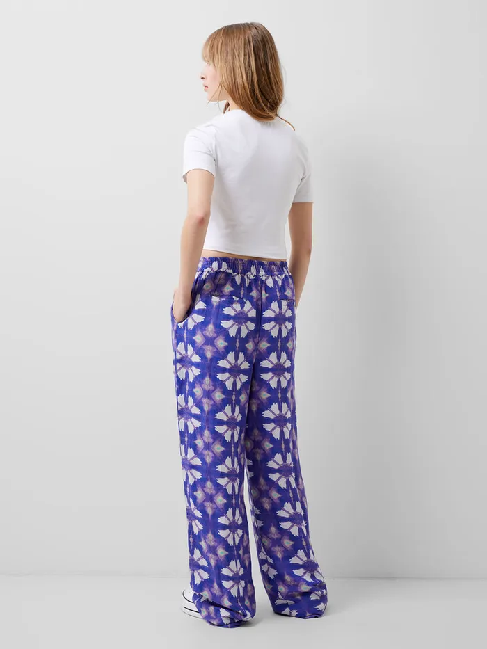 Woman CoOrds French Connection Dory Birdie Linen Trousers Royal Blue Woman CoOrds French Connection Dory Birdie Linen Trousers Royal Blue