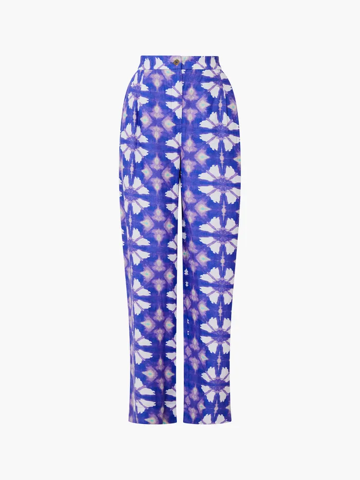 Woman CoOrds French Connection Dory Birdie Linen Trousers Royal Blue Woman CoOrds French Connection Dory Birdie Linen Trousers Royal Blue