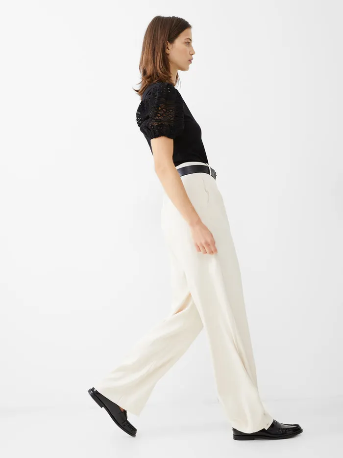 Woman CoOrds French Connection Harrie Tailored Trousers Classic Cream Woman CoOrds French Connection Harrie Tailored Trousers Classic Cream