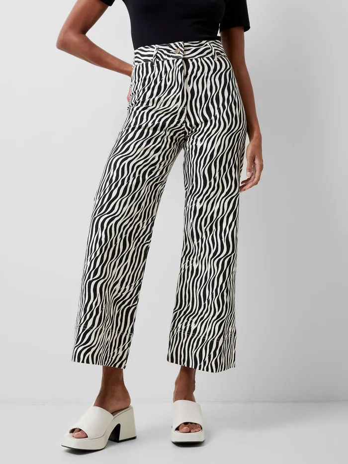 Woman CoOrds French Connection Seine Atena Twill Trousers Blackout Multi Woman CoOrds French Connection Seine Atena Twill Trousers Blackout Multi