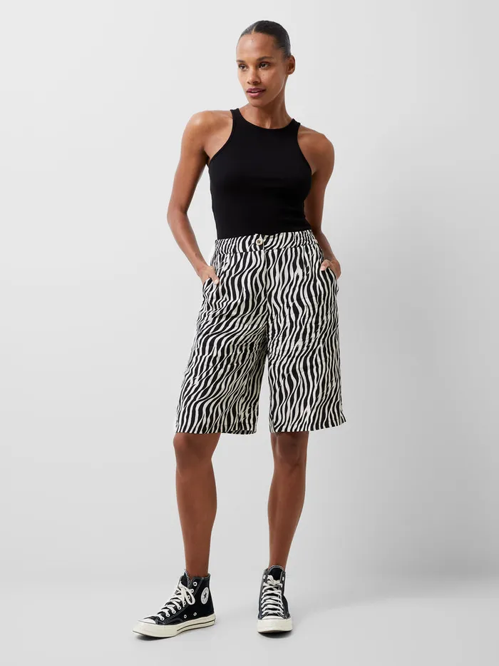 Woman CoOrds French Connection Seine Eco Delphine Shorts Blackoutclassic C