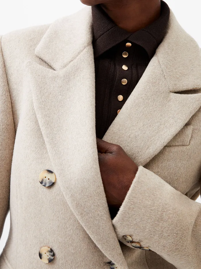 Woman Coats and Jackets French Connection Adele Felt Coat Beige Woman Coats and Jackets French Connection Adele Felt Coat Beige