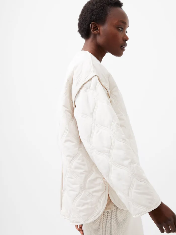 Woman Coats and Jackets French Connection Aris Quilted Jacket Classic Cream