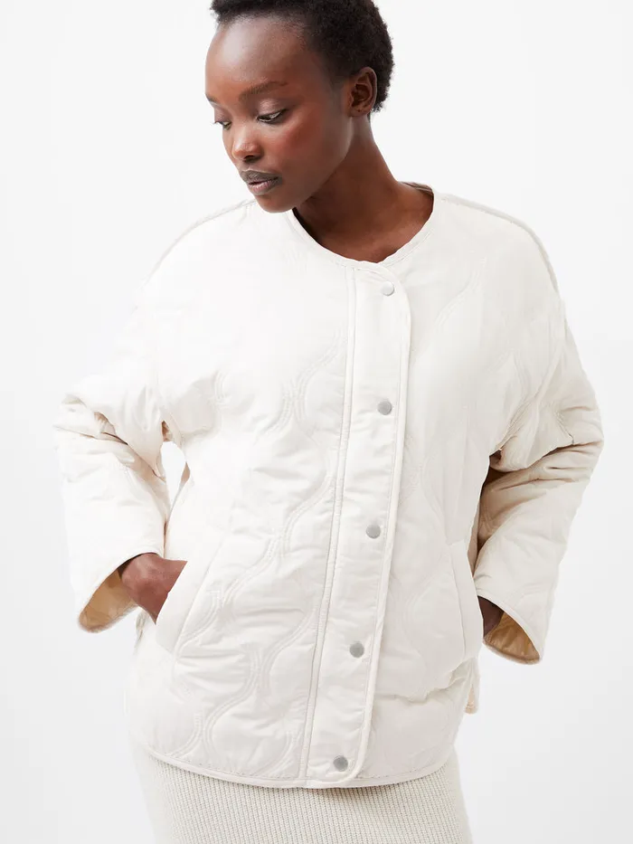 Woman Coats and Jackets French Connection Aris Quilted Jacket Classic Cream