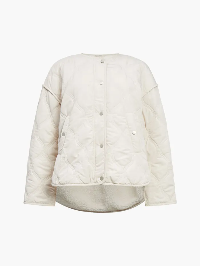 Woman Coats and Jackets French Connection Aris Quilted Jacket Classic Cream