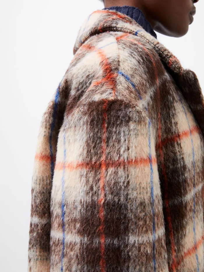 Woman Coats and Jackets French Connection Blake Check Coat Black Multi Woman Coats and Jackets French Connection Blake Check Coat Black Multi