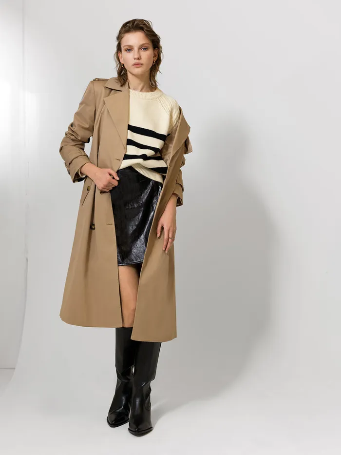 Woman Coats and Jackets French Connection Coco Twill Trench Coat Autumn Camel Woman Coats and Jackets French Connection Coco Twill Trench Coat Autumn Camel