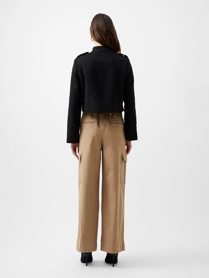 Woman Coats and Jackets French Connection Felice Tweed Military Jacket Blackout Woman Coats and Jackets French Connection Felice Tweed Military Jacket Blackout