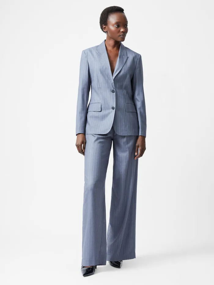 Woman Coats and Jackets French Connection Fiorella Pinstripe Blazer Grey Woman Coats and Jackets French Connection Fiorella Pinstripe Blazer Grey
