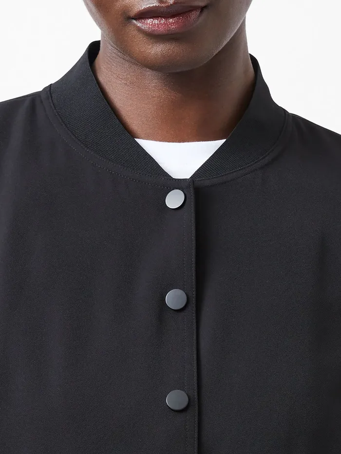 Woman Coats and Jackets French Connection Harrie Suiting Bomber Jacket Blackout Woman Coats and Jackets French Connection Harrie Suiting Bomber Jacket Blackout