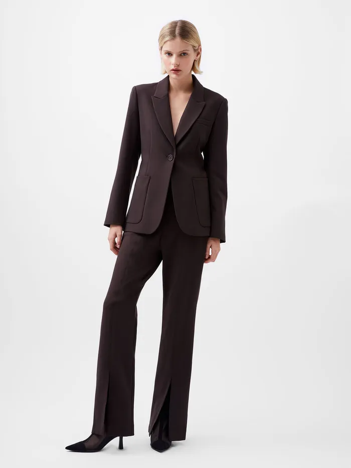 Woman Coats and Jackets French Connection Whisper Blazer Chocolate Ganache Woman Coats and Jackets French Connection Whisper Blazer Chocolate Ganache